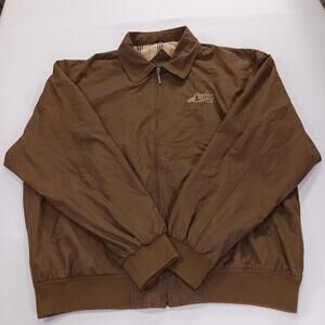 Winner Mate Apache Wells Men's Brown Windbreaker Bomber Jacket Full Zip Size 2XL